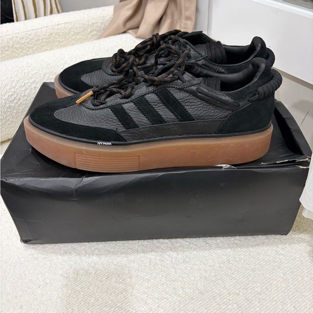 Adidas Women's Black Sneakers with Gum Sole